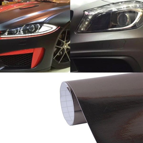 1.52m Ã— 0.5m Electroplating Car Auto Body Decals Sticker Self-Adhesive Side Truck Vinyl Graphics(Black)