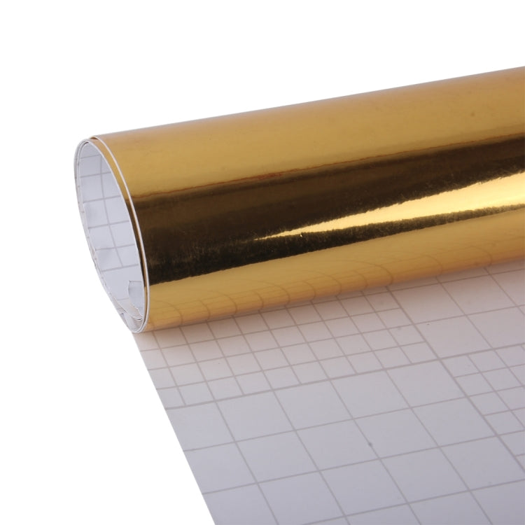 1.52m Ã— 0.5m Electroplating Car Auto Body Decals Sticker Self-Adhesive Side Truck Vinyl Graphics(Gold)