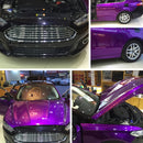 1.52m Ã— 0.5m Electroplating Car Auto Body Decals Sticker Self-Adhesive Side Truck Vinyl Graphics(Purple)