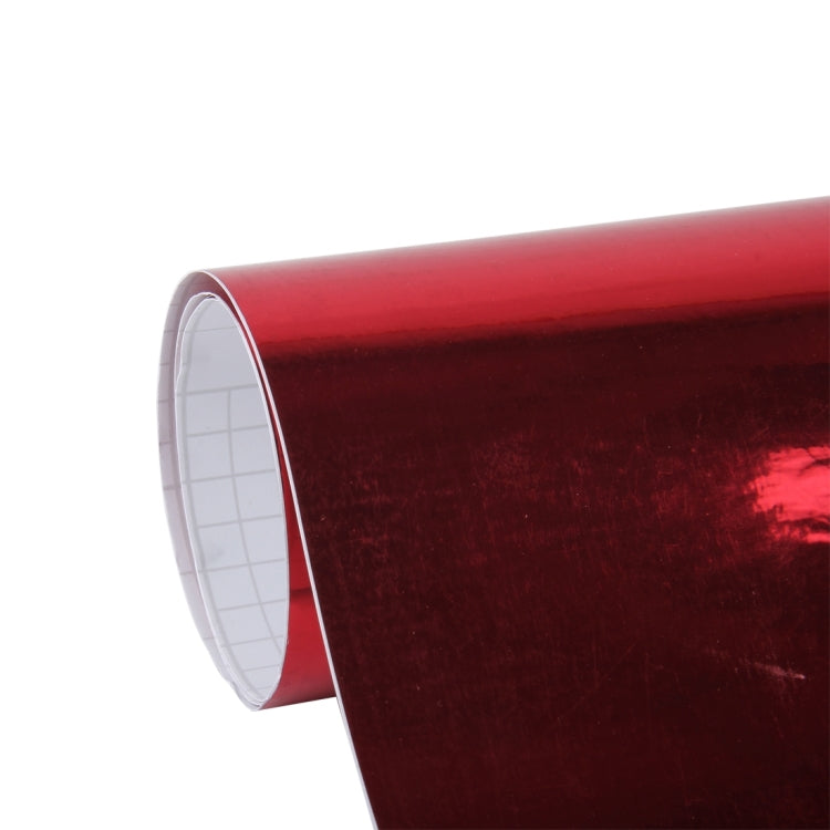 1.52m Ã— 0.5m Electroplating Car Auto Body Decals Sticker Self-Adhesive Side Truck Vinyl Graphics(Red)