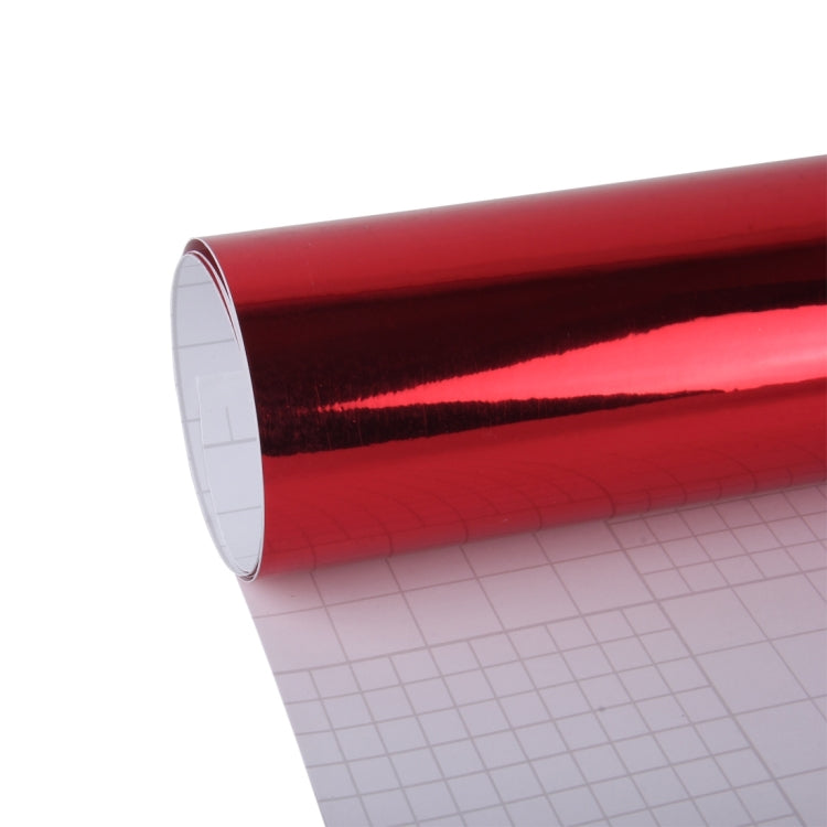 1.52m Ã— 0.5m Electroplating Car Auto Body Decals Sticker Self-Adhesive Side Truck Vinyl Graphics(Red)