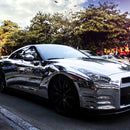 1.52m Ã— 0.5m Electroplating Car Auto Body Decals Sticker Self-Adhesive Side Truck Vinyl Graphics(Silver)