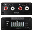 Car Audio Speaker Level Converter High VF Rotates Low VF 4 Ways Auto Car High to Low Impedance Converter Adapter Speaker to RCA Line