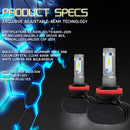 2 PCS H11 IP65 Waterproof White Light 6 CSP LED Car Headlight Bulb, 9-36V / 18W, 6000K / 2000LM