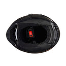 GXT Motorcycle White Red Pattern Full Coverage Protective Helmet Double Lens Motorbike Helmet, Size: M
