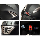 GXT Motorcycle Dinosaur Pattern White Full Coverage Protective Helmet Double Lens Motorbike Helmet, Size: L