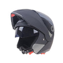 JIEKAI 105 Full Face Helmet Electromobile Motorcycle Double Lens Protective Helmet, Size: M (Black+Brown)