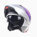 JIEKAI 105 Full Face Helmet Electromobile Motorcycle Double Lens Protective Helmet, Size: M(Silver+Color)
