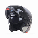JIEKAI 105 Full Face Helmet Electromobile Motorcycle Double Lens Protective Helmet, Size: L (Black+Brown)