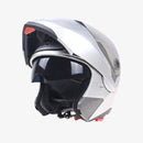 JIEKAI 105 Full Face Helmet Electromobile Motorcycle Double Lens Protective Helmet, Size: L (Silver+Silver)