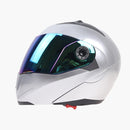 JIEKAI 105 Full Face Helmet Electromobile Motorcycle Double Lens Protective Helmet, Size: XL (Silver+Color)