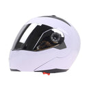 JIEKAI 105 Full Face Helmet Electromobile Motorcycle Double Lens Protective Helmet, Size: XXL (White+Silver)