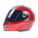 JIEKAI 105 Full Face Helmet Electromobile Motorcycle Double Lens Protective Helmet, Size: XXL (Red+Brown)