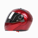JIEKAI 105 Full Face Helmet Electromobile Motorcycle Double Lens Protective Helmet, Size: XXL (Red+Silver)