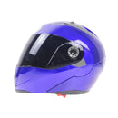 JIEKAI 105 Full Face Helmet Electromobile Motorcycle Double Lens Protective Helmet, Size: XXL (Blue+Brown)
