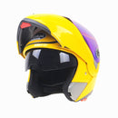 JIEKAI 105 Full Face Helmet Electromobile Motorcycle Double Lens Protective Helmet, Size: M (Yellow+Color)