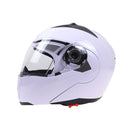 JIEKAI 105 Full Face Helmet Electromobile Motorcycle Double Lens Protective Helmet, Size: XL (White+Transparent)