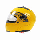 JIEKAI 105 Full Face Helmet Electromobile Motorcycle Double Lens Protective Helmet, Size: XL (Yellow+Transparent)