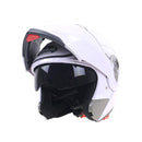 JIEKAI 105 Full Face Helmet Electromobile Motorcycle Double Lens Protective Helmet, Size: M (White+Transparent)
