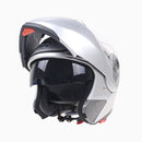 JIEKAI 105 Full Face Helmet Electromobile Motorcycle Double Lens Protective Helmet, Size: XL (Silver+Transparent)