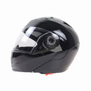 JIEKAI 105 Full Face Helmet Electromobile Motorcycle Double Lens Protective Helmet, Size: XXL (Black+Transparent)
