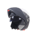 JIEKAI 105 Full Face Helmet Electromobile Motorcycle Double Lens Protective Helmet, Size: XXL (Matte Black+Transparent)