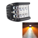 4 inch 45W 4500LM LED Work Light Bar Side Shooter Combo Beam White+Yellow Driving Offroad
