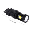 2 PCS Car Auto T25/3157 DC 12V 5W 350LM 16 SMD-3030 LED Bulbs Turn Lamp Backup Light, White + Yellow