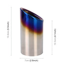 2 PCS Car Styling Stainless Steel Exhaust Tail Muffler Tip Pipe for VW Volkswagen 1.4T Swept Volume(Blue)