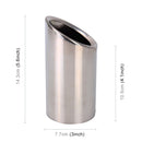 2 PCS Car Styling Stainless Steel Exhaust Tail Muffler Tip Pipe for VW Volkswagen 1.8T/2T Swept Volume, Audi A1/A3/A4L/Q3/Q5(Silver)