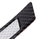 2 PCS Carbon Fiber Reflective Car Fender Flare Wheel Brow Warning Strip Stickers(White)