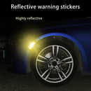 2 PCS Carbon Fiber Reflective Car Fender Flare Wheel Brow Warning Strip Stickers(Yellow)
