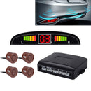Car Buzzer Reverse Backup Radar System - Premium Quality 4 Parking Sensors Car Reverse Backup Radar System with LCD Display(Brown)