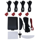 Car Buzzer Reverse Backup Radar System - Premium Quality 4 Parking Sensors Car Reverse Backup Radar System with LCD Display(Dark Red)