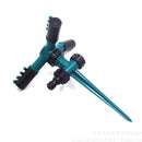 Automatic 360 Rotating Adjustable Garden Water Sprinklers Lawn Irrigation System with 3 Arm Sprayers and Spike Base