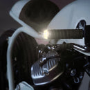 2 PCS Motorcycle Turn Double Light Grip Bar Plug Strobe Side Marker End LED Handlebar Lamp, Yellow and White Light