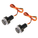 2 PCS Motorcycle Turn Double Light Grip Bar Plug Strobe Side Marker End LED Handlebar Lamp, Yellow and White Light
