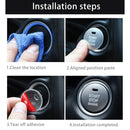 3D Aluminum Alloy Engine Start Stop Push Button Cover Trim Decorative Sticker for Mazda(Black)