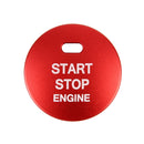 3D Aluminum Alloy Engine Start Stop Push Button Cover Trim Decorative Sticker for Mazda(Red)