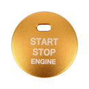 3D Aluminum Alloy Engine Start Stop Push Button Cover Trim Decorative Sticker for Mazda(Yellow)