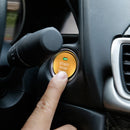 3D Aluminum Alloy Engine Start Stop Push Button Cover Trim Decorative Sticker for Mazda(Yellow)