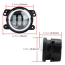 2 PCS IP67 Waterproof 30W 6500-7000K 2300LM 4 inch CREE 6-LED Lamp Driving Fog Lights with Angel Eyes for Jeep Wrangler(White Light)