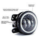 2 PCS IP67 Waterproof 30W 6500-7000K 2300LM 4 inch CREE 6-LED Lamp Driving Fog Lights with Angel Eyes for Jeep Wrangler(White Light)