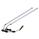 45cm 12W 3014-SMD LED 720LM Car Bulb Turn Signal Auto Reverse Lamp Daytime Running Light Source (White Light+Yellow Light)