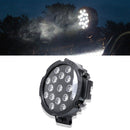 2 PCS 51W 3500LM 6500K White Light 17 LED Waterproof Car Boat Marine Work Lights Spotlight LED Bulbs, 30 Degrees Adjustable, DC 10-30V(Black)