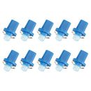 10 PCS 0.4W B8.5 Wedge Instrument Panel COB LED Light Dashboard Gauge Cluster Indicator Lamp Bulb (Blue Light)