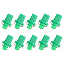 10 PCS 0.4W B8.5 Wedge Instrument Panel COB LED Light Dashboard Gauge Cluster Indicator Lamp Bulb (Green Light)