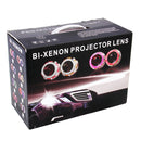 IPHCAR M803 H1 2.5 inch 12V Bi-Xenon Projector Lens Headlight with Exquisite Angle Eyes Decoration for Left Driving(Yellow)
