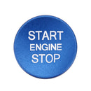 Car Engine Start Key Push Button Cover Trim Aluminum Alloy Sticker Decoration for Audi(Blue)