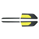 2 PCS Carbon Fiber Car-Styling Fender Reflective Bumper Decorative Strip, Inner Reflection + External Carbon Fiber(Light Yellow)